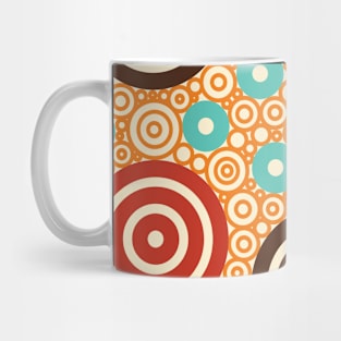 Aztec Warrior Pattern Burst v3 Circle Design Mug